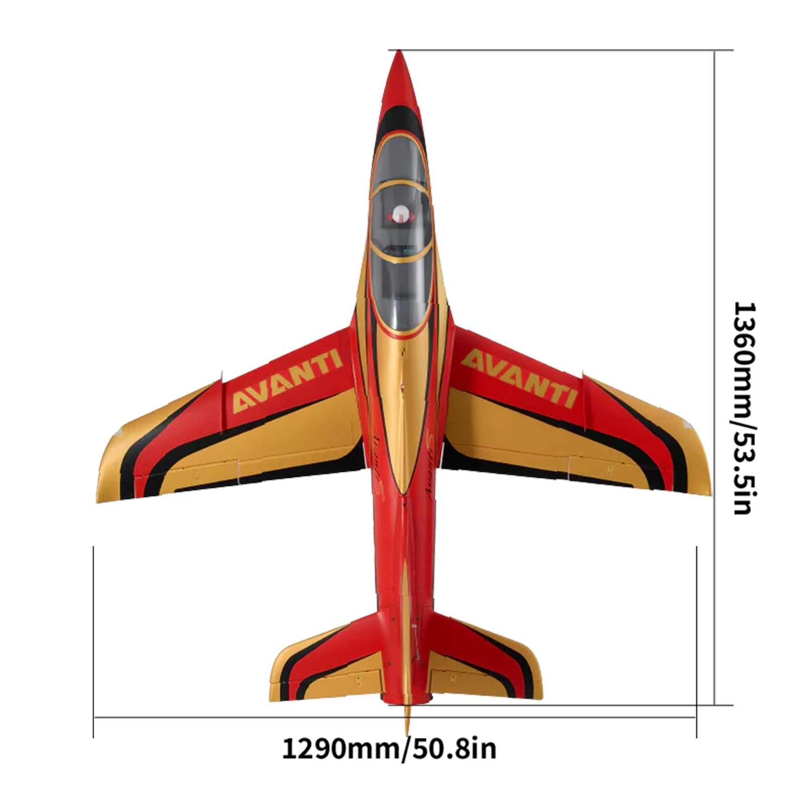 מידות ומשקל — Avanti 90mm EDF Anniversary PNP