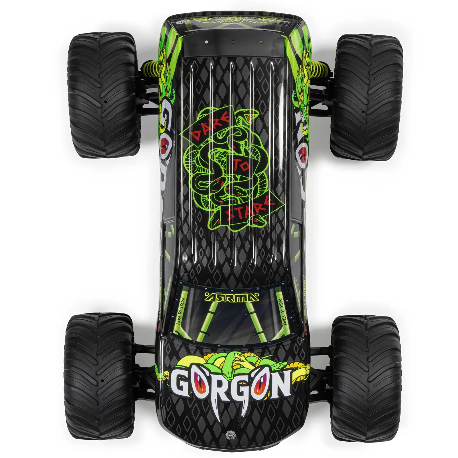 מרכב — 1/10 GORGON 2WD RTR Brushed Monster Truck (Battery & Charger Included)