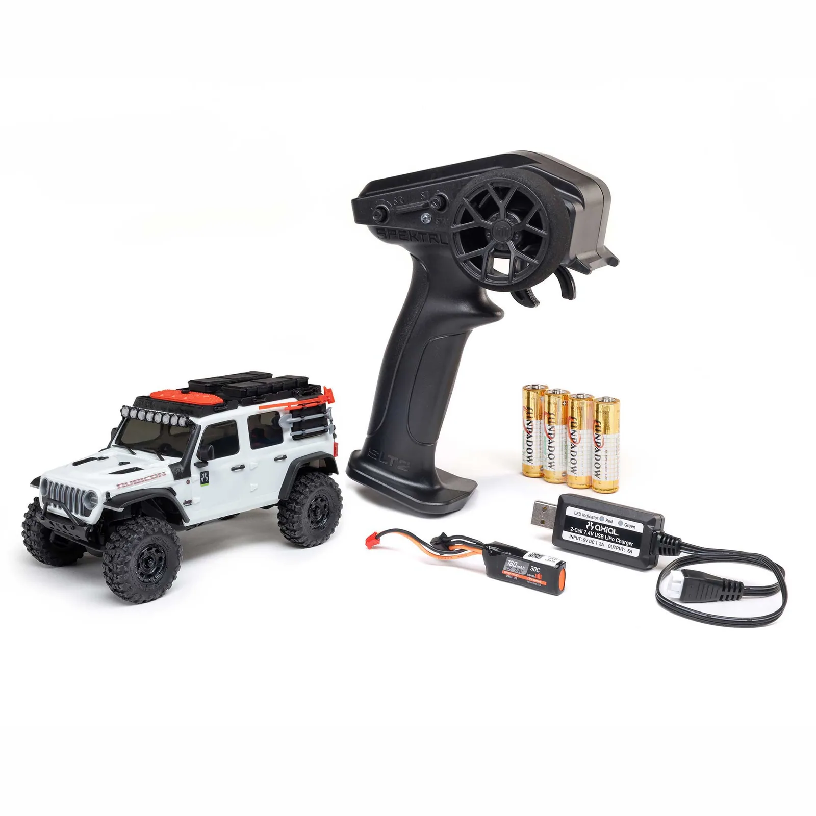 מה בקופסה — 1/30 SCX30 Jeep Wrangler JLU 4X4 Brushed RTR