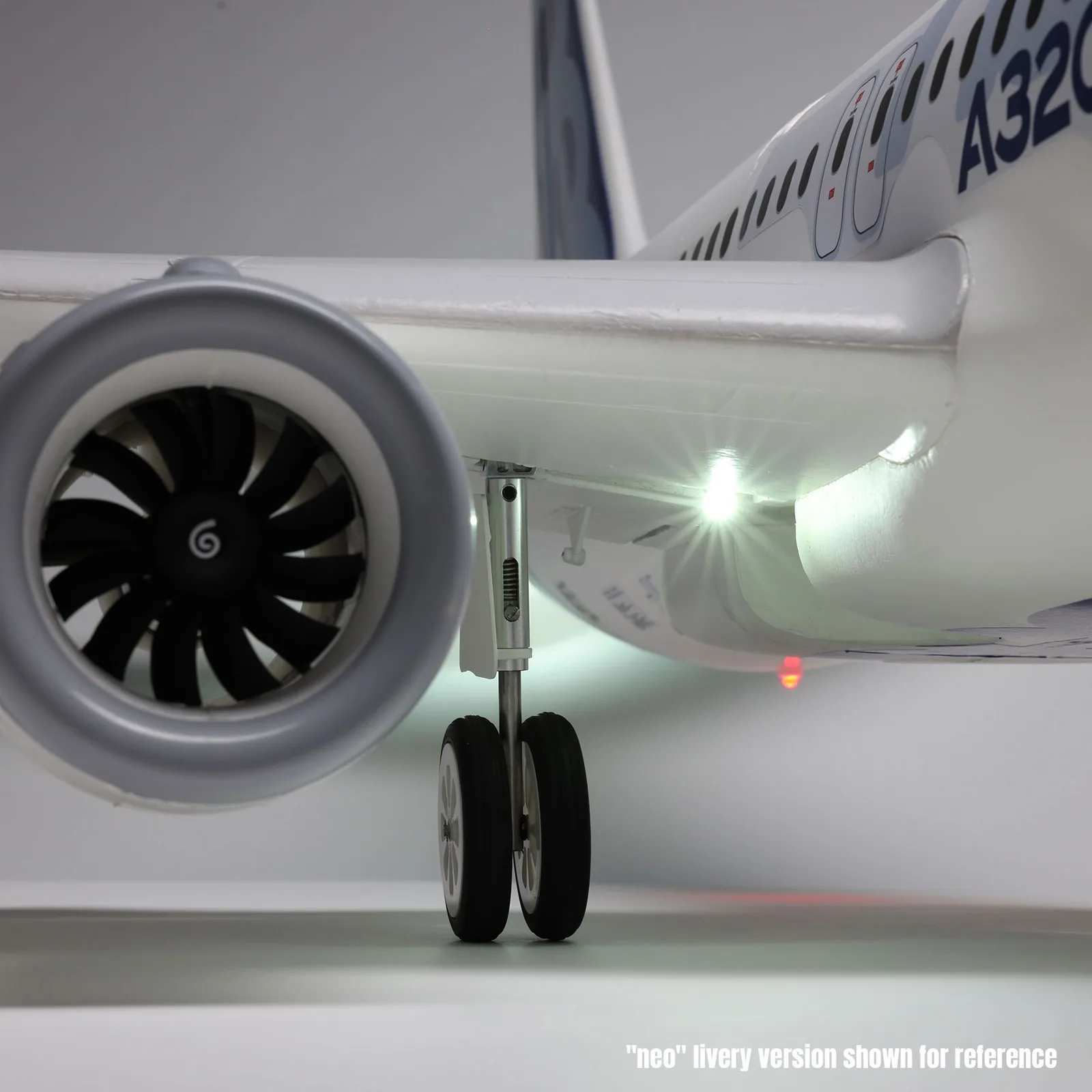 מנוע ומדחף — Airbus A320neo Twin 64mm EDF BNF Basic with AS3X+ and SAFE Select, Base White