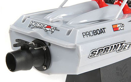 מדחף והגה — Sprintjet 9" Self-Righting Deep-V Jet Boat Brushed RTR