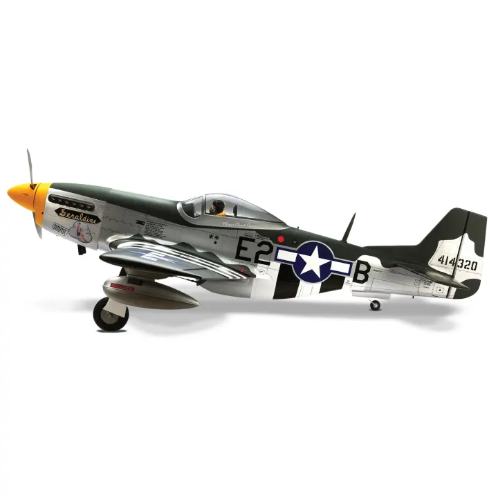 Hangar 9 P-51D Mustang 20cc ARF, 69.5" with E-flite Electric Retract Set, Brushless Motor, and Spektrum Smart ESC