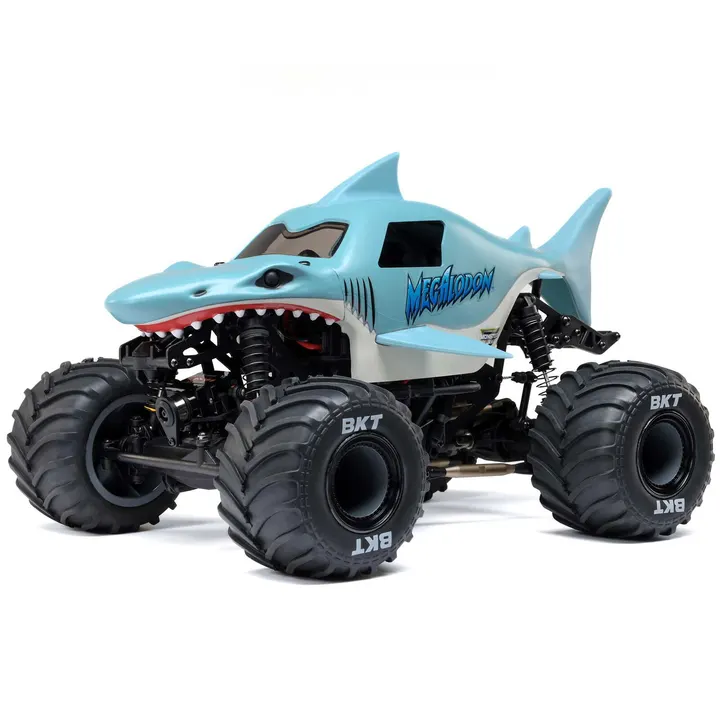 Losi 1/18 Mini LMT Megalodon 2S 4X4 RTR Brushed Monster Truck (Battery & Charger Included), Blue
